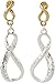 Produktbild styleBREAKER Damen Ohrringe Infinity mit matt Gehämmerter Oberfläche und Stecker Verschluss, Ohrhänger, Ohrschmuck 05090038, Farbe:Silber-Gold