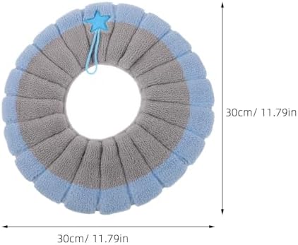Kisangel 4pcs Reusable Toilet Seat Cover Pads with Knitted Polyester Construction and Handle Design, Comfortable Warm Plush Toilet Cushion Pad for Home and Travel Use, Washable - 1