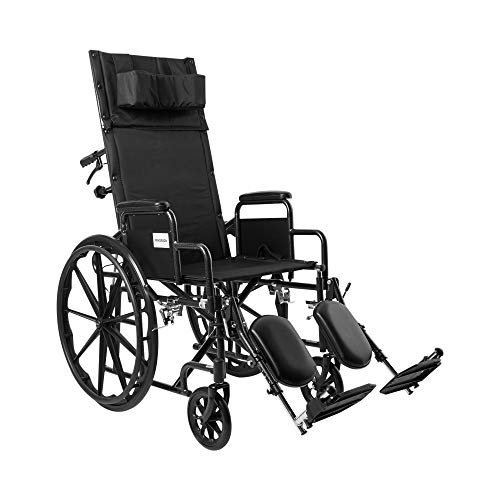 McKesson Reclining Wheelchair & Detachable Desk Arms - 18" Seat Width, 300 Lbs. Capacity - 1 Each/ - 18324201