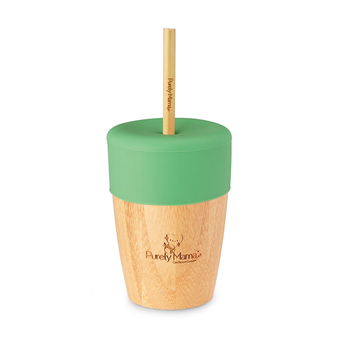 PURELY MAMA Bamboo Sippy Cup – Green-picture-14