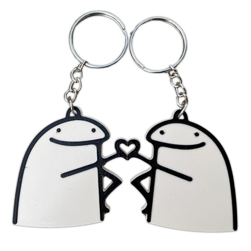 Generic Cute Meme Matching Keychain Set 3D Printed Couple & Best Friend Keychains Funny for Him, Her, BFF, Partners, Anniversary, Valentine's, Aesthetic Bag Charm