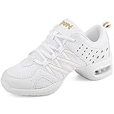 ☞ DÄMPFUNGSFERSE: Mit einer bogenförmigen, weichen Sohle für den Tanz, die dem ergonomischen Design entspricht, kann die durch Sport verursachte Verletzung effektiv reduziert werden. Sie ist weich und passt sich den Füßen an und tanzt freier