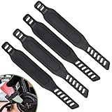 エアロバイクペダルストラップ ペダルストラップ サイクリング ペダルバンド 自転車用品 ペダル 自転車 簡単交換 セット フィットネス 長さ調整可能（左右セットｘ2組 ブラック）