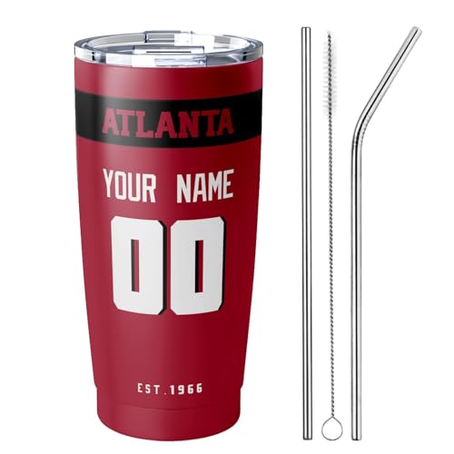 Image of ANTKING Atlanta Tumbler 20 oz Travel Coffee Cup Custom Name Number for Men Women Boy Gifts