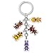 Monster Roser FNAF Keychains, 4 FNAF Action Figures Keychain For Kids, Keychain Accessory, Freddy Fazbear, Chica, Bonnie, Foxy, 5 Inches Long Key ring