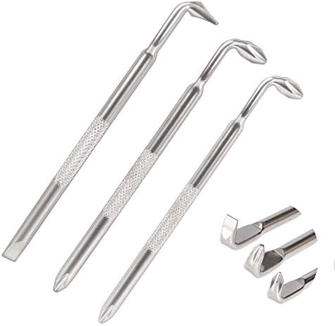 Hakkin 3PCS Offset Screwdriver Set S2 Steel L-Type Double Head Offset Magnetic Screwdriver Right Angle Screwdriver with Phillips Slotted 15mm Flat Elbow Design for Tight Space Operation - 116mm