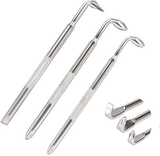 Hakkin 3PCS Offset Screwdriver Set S2 Steel L-Type Double Head Offset Magnetic Screwdriver Right Angle Screwdriver with Phillips Slotted 15mm Flat Elbow Design for Tight Space Operation - 116mm