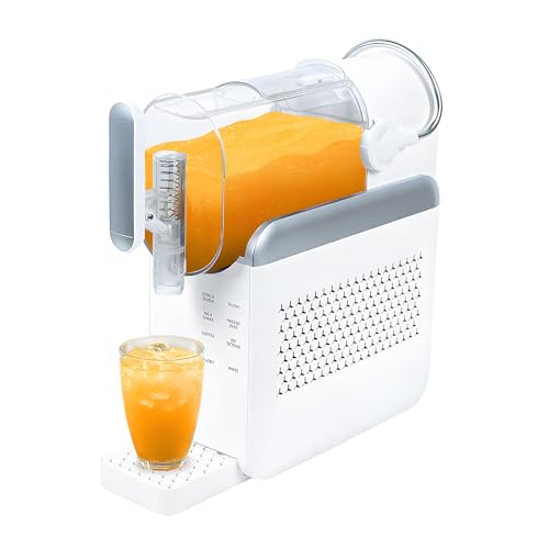 Slushy Machine for Home with Fast Cooling No Ice Needed 64oz Capacity 5 Preset Programs Auto Cleaning for Smoothie Margarita Milkshake Frappe,Shaved Ice Maker (White)