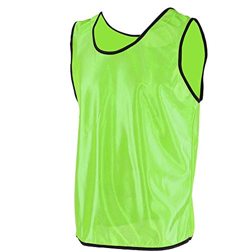 Football Vest, 12 Packs Breathable Kids Jerseys Bibs Scrimmage Vests Team Practice Vests Soccer Pinnies for Youth Basketball Soccer Volleyball(40 * 30 * 10cmGreen)