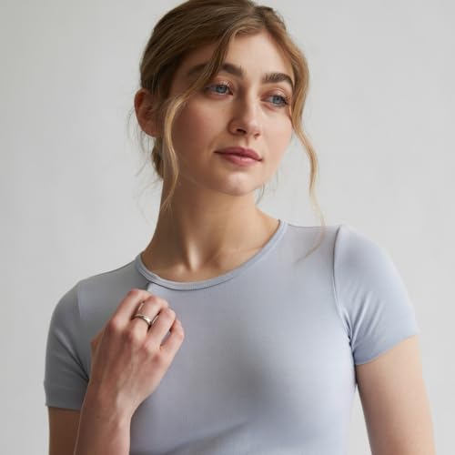 Image of SIGHTBOMB Round Neck Short sleeve Bodysuit, SOFTLINE, CUDDLE Tummy Shapewear, ACTIVE WEAR /CASUAL WEAR, SNAP Button Closure, Microfiber Swimsuit Bodysuit for Women