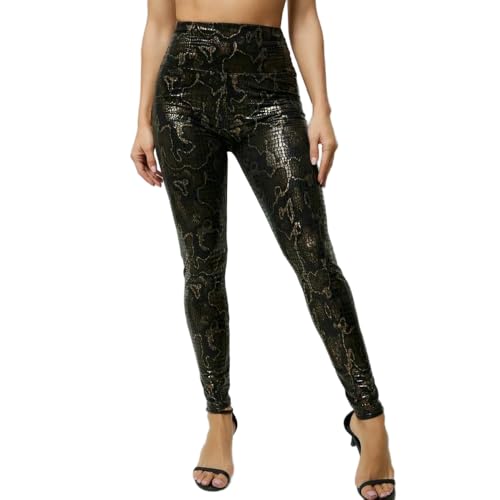 Legging taille haute stretch effet galbant motif serpent JCVBN