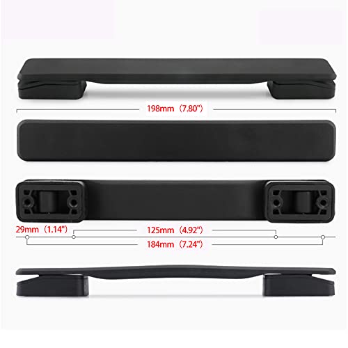 Image of Black Plastic Handle Flexible Spare Strap Handle Grip Replacement for Suitcase Luggage Case (B115)