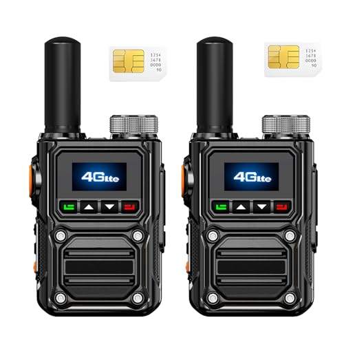 GPDD Global Walkie Talkies with SIM Cards 2-Pack - Unlimited Range Two-Way Intercoms with 5000mAh Rechargeable Battery - PoC Two Way Walkie-Talkie for Security, Outdoor Adventures & Travel Teams