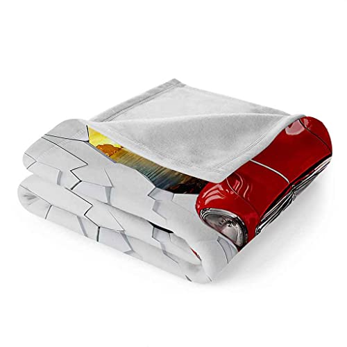 Couverture microfibre douce chaton 150x200cm plaid lit et jeté de canapé gris