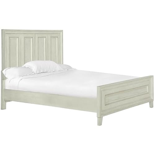 Magnussen Raelynn King Panel Bed in Weathered White