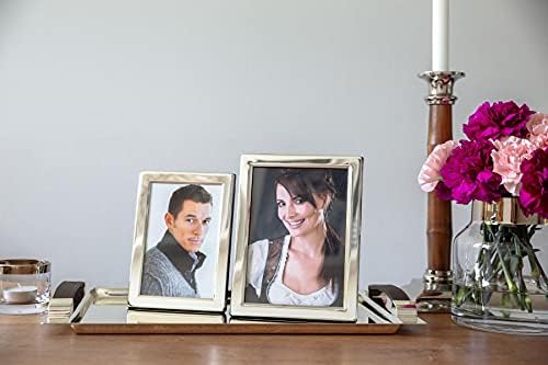 Edzard photo frame picture frame, frame Salerno, silver plated, tarnish protected, for photo 5,1 x 7,1 in