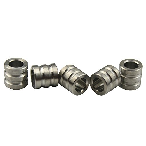 Just-Ti 10mm Titanium Knife Lanyard Bead EDC Keychain Pendant Jewelry (Pack of 5)