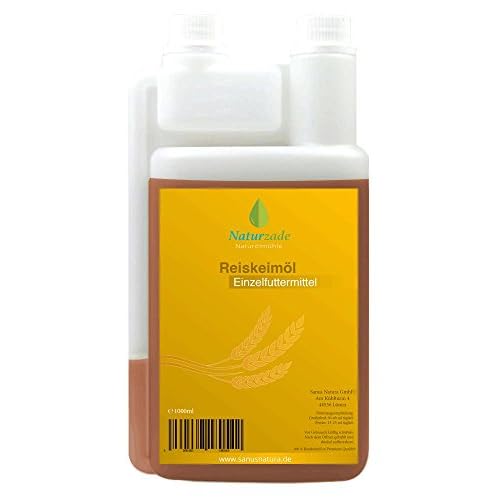 Naturzade Reiskeimöl Einzelfuttermittel Pferde 1 Liter Dosierflasche