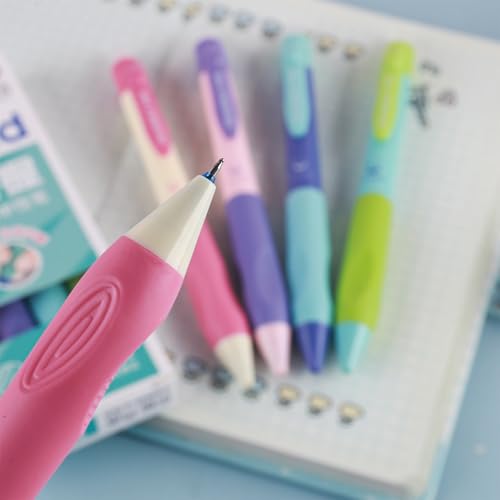 MOZXIRZ 4 bolígrafos retráctiles de gel borrable 0.5mm azul miniatura 5