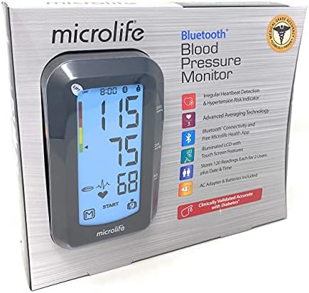 Costco Microlife Bluetooth Upper Arm Blood Pressure Monitor with Irregular Heartbeat Detection Bluetooth Connectivity and Free Microlife Health App