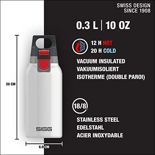 Sigg - Insulated Water Bottle White - Thermo Flask Hot & Cold One With Tea Infuser - Leakproof - Bpa Free - 18/8 Stainless Steel - 10 Oz #TOP1
