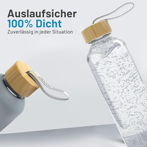Glas-Trinkflasche Amalindo 1 Liter für Alltag und Freizeit