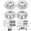 PowerStop Front & Rear Brake Kit For Lexus GX460 2010-23 | Toyota 4Runner 2010-24 - Truck & Tow Carbon Fiber Ceramic Brake Pads + Drilled & Slotted Rotors Upgrade, K5874-36