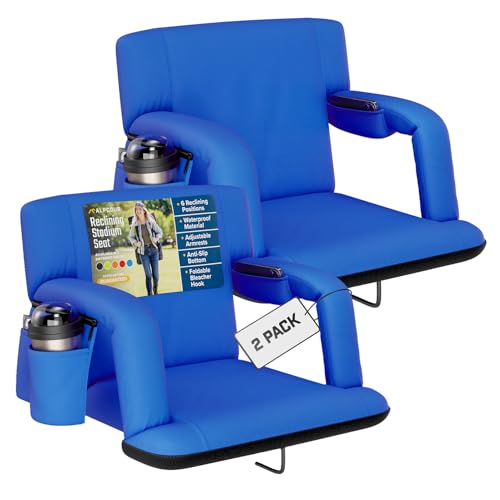 Alpcour Reclining Stadium Seat – Wide Bleacher Chair with Back