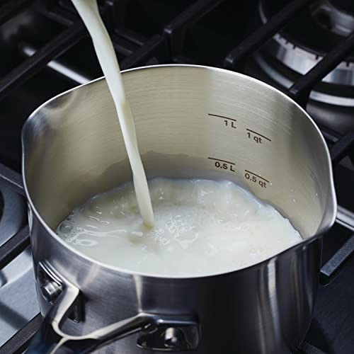 KitchenAid-3-Ply-Base-Stainless-Saucepan-with-Pour-Spouts-15-Quart-Brushed-Stainless-Steel KitchenAid 3 Ply Base Stainless Saucepan with Pour Spouts 15 Quart Brushed Stainless Steel