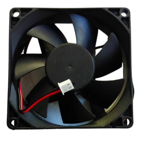 Image of TM&W DC Axial Case Cooling Fan. SIZE : 8x8x2.5cm, 80x80x25mm, SUPPLY VOLTAGE : 12VDC, Color : Black | Cooling Fan useful for egg incubator Mini cabinet (12v dc fan pack of 5 pc)