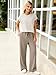 Glamaker Two Piece Sets for Women Going Out Summer Lounge Set Short Sleeve Pullover Tops Sweatpants 2025 Fashion Outfits Coffee grey M