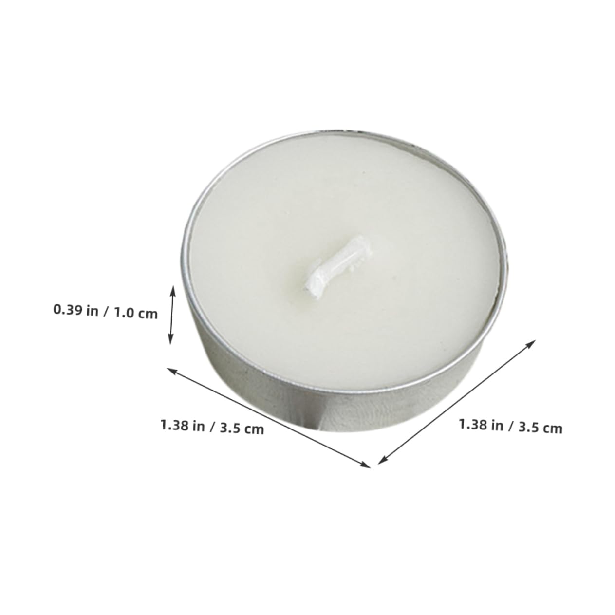 Candele Tealight Rotonde Piccole 100 Pezzi Paraffina Bianche