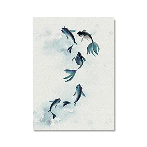 Image aquarelle pour la décoration du salon mer triptyque - 2