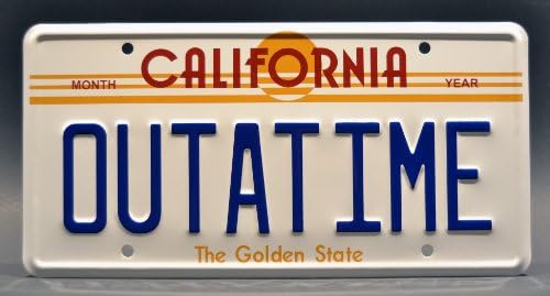 Celebrity Machines Back to the Future | OUTATIME + 2015 | Metal License Plates