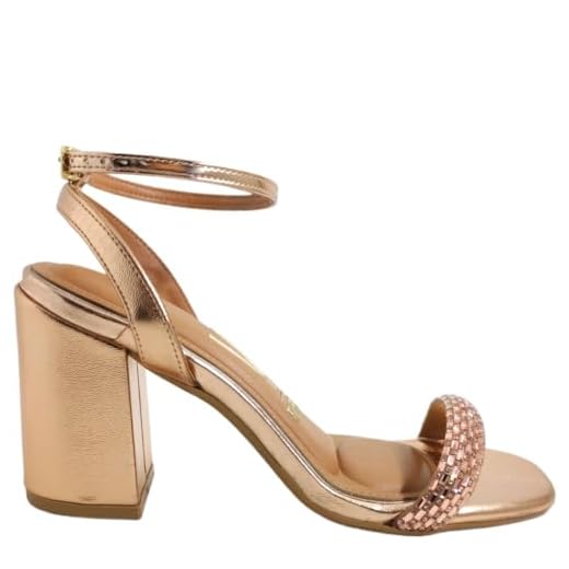 Sandalia Vizzano 6409.211 Pedraria Festa Salto Grosso Alto Feminino