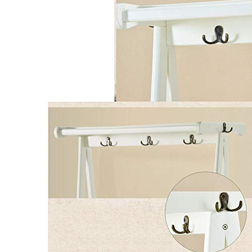 Perchero para colgar ropa de madera con estante inferior organizador MU 6