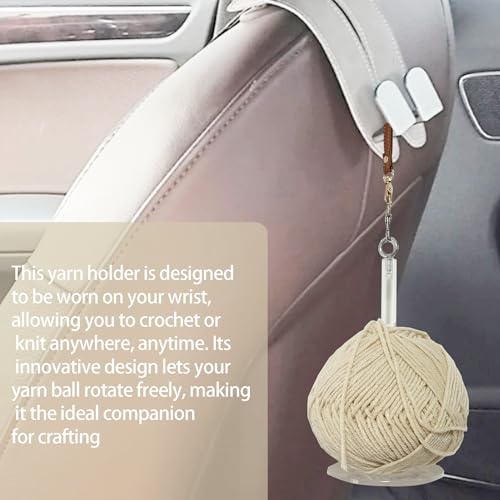 Image of Portable Yarn Holder for Crocheting Clear Crochet Yarn Holder Knitting Accessories Thoughtful Gift for Craft Lover Beginner (Acylic)
