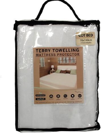 Cosy Touch Bedding Terry Towel Towelling Waterproof Fitted Sheet Mattress Pillow Protector Covers - Cot Bed (70cm x 140cm)