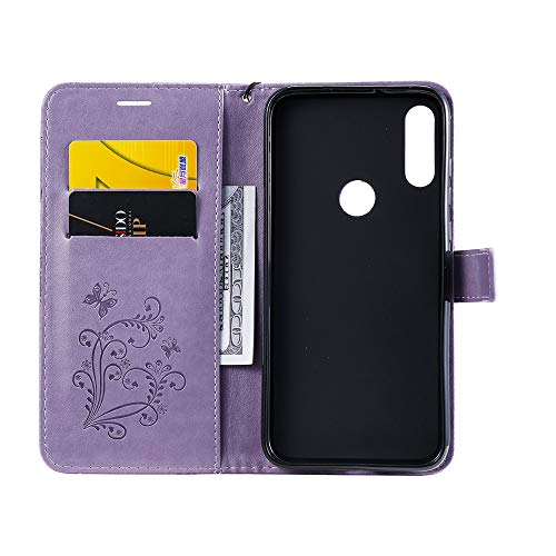 Cotdinforca Moto E 2020 Case Flip Pu Leather Moto E 2020 Wallet Case Shockproof Butterfly Embossing Holder Magnetic Closure Phone Case For Motorola Moto E 2020. Butterfly Purple Kt #TOP3