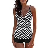 Conjuntos de tankini para mujer, talla 12 del Reino Unido, tops de dos piezas con pantalones cortos, cintura alta, envío 7 días, traje de baño de una pieza para mujer, cuello en V, trajes de baño