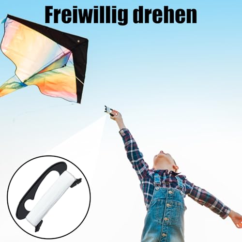 CJAPGJW Drachenschnur 4er Set, 100M Kite Line Winder für Lenkdrachen Erwachsene und 1x1 Drachen, Dyneema 1mm Schnur, Ideal für Outdoor-Aktivitäten und DIY-Handwerk, 15,5cm x 7cm