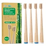 BlueForest Era Boar Bristle Toothbrush, Natural Bamboo Toothbrushes, Organic Wooden Toothbrush Non Toxic, Plasstic Free Bamboo Toothbrush Soft, All Natural Bristles Toothbrushes for Adults