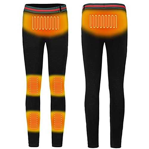 NPZBMGB Pantalon de Femme chauffé électriquement avec 6 Zones chauffantes Chauffage Lavable Chauffage Rechargeable réglable pour Les Travailleurs de Plein air enthousiastes de Sport,Noir,XL Cover