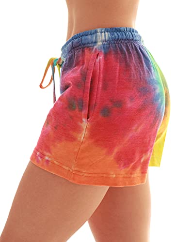 Just Love Loop Terry Tie Dye Shorts For Women 6923-10642-L #TOP1