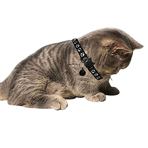 D-BUY Coleiras de gato, coleiras de gato com sino, coleiras de gato separáveis, coleiras refletivas