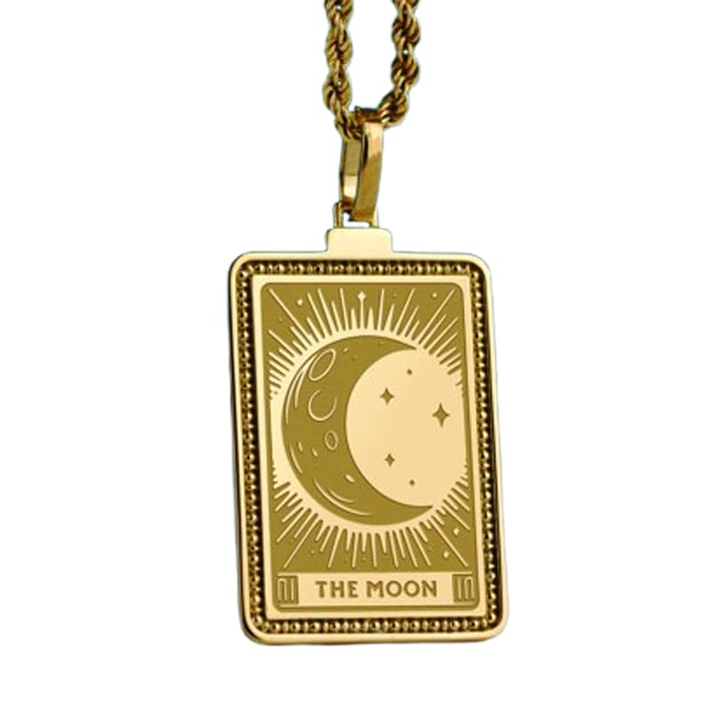 Collier pendentif lune LKBEADS : fini les bijoux qui ternissent avec l'argent 925 doré