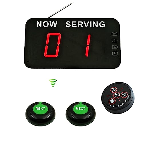 Cyssjf Sistema De Localizador Para Restaurantes Sistema De Llamada Inalámbrico Sistema De Llamada En Cola K-Q12 K-O1-N-1 1 Cyssjf Sistema De Localizador Para Restaurantes Sistema De Llamada Inalámbrico Sistema De Llamada En Cola K-Q12 K-O1-N-1 1