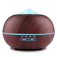 🌷【Essential Oil Diffuser for Home】This humidifier diffuser has a large capacity water tank of 400ml, and the cover of the water tank can be easily opened, which is convenient for you to add water, add essential oils and clean. With full water, the oi...