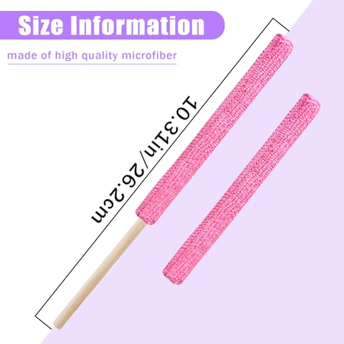 Image of 12 Pcs Mini Detail Duster Sticks Crevice Cleaning Tool Brush Microfiber Gap Dust Cleaner for Window, Fan, Blind and Car Vent