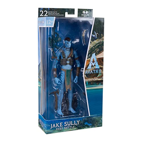 BANDAI - Disney Avatar - Figurine McFarlane 17cm - Jake Sully - Figurine Officielle Issue du Film Avatar 2 réalisé par James Cameron - TM16307